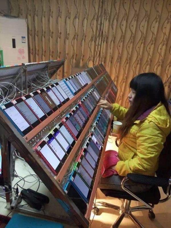 你的app排行榜,都是这个工作室里的10000部iPhone刷出来的