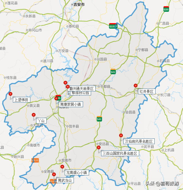 赣州十八县旅游景点排行榜前十名(赣州市十大旅游网红景点大全)