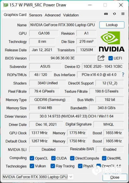 12代i7+满血RTX3060 华硕天选3评测