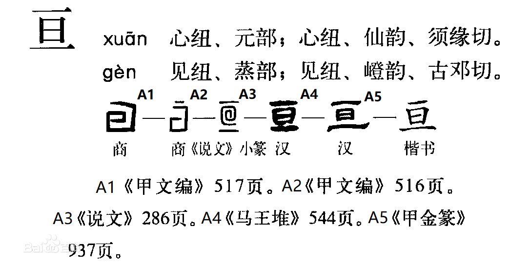 亘怎么读音是什么意思（亘的拼音和意思解释）