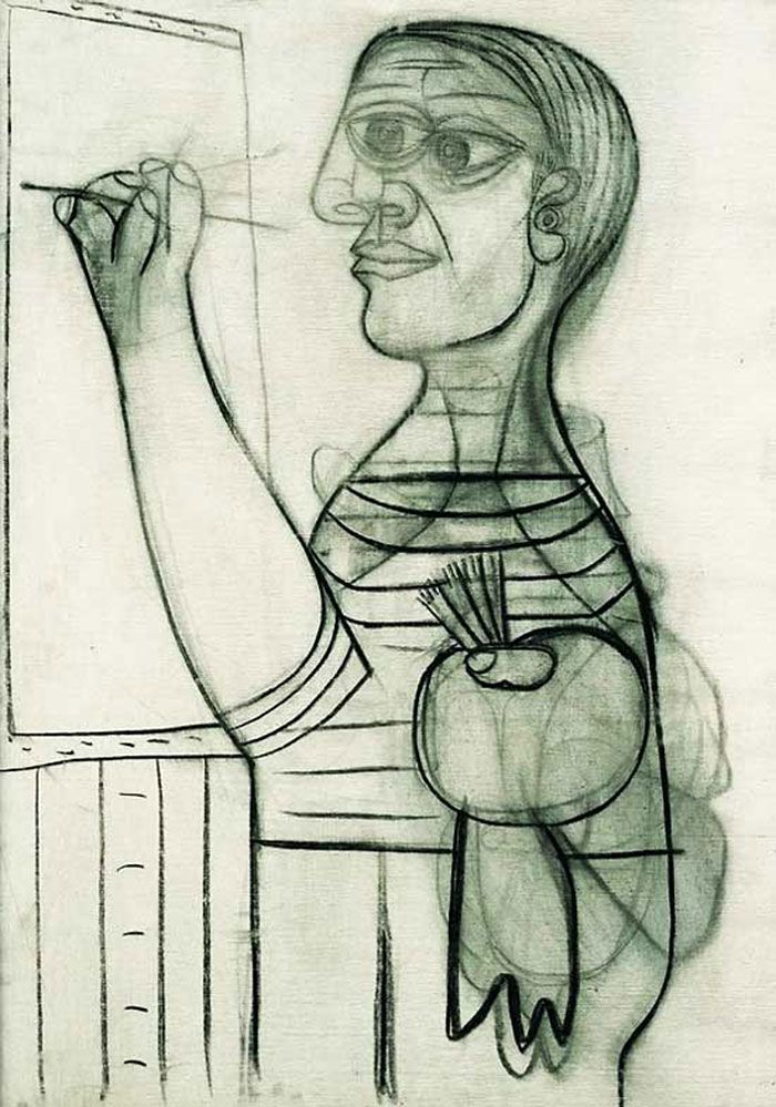 毕加索一生中的14幅自画像，从15到90岁，最后一张似乎看到了死亡