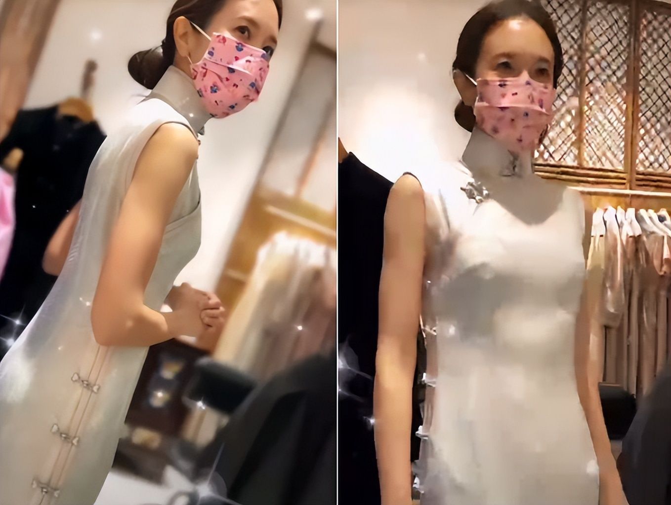 莫文蔚女明星晒旗袍照(优雅的旗袍紧身款式勒出完美曲线 )