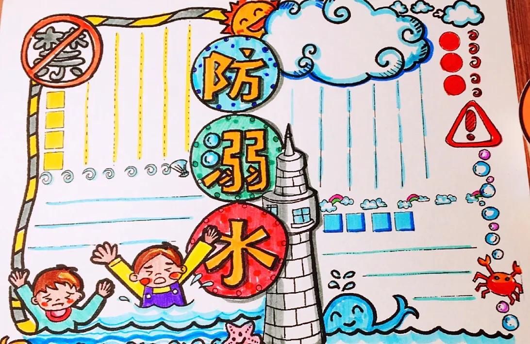 校园安全防溺水手抄报