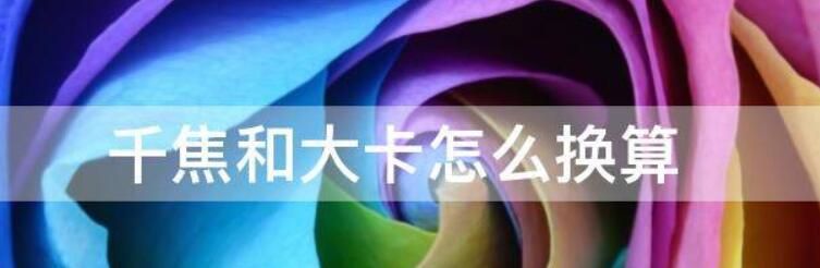 1kj等于多少大卡(千焦和大卡换算公式)