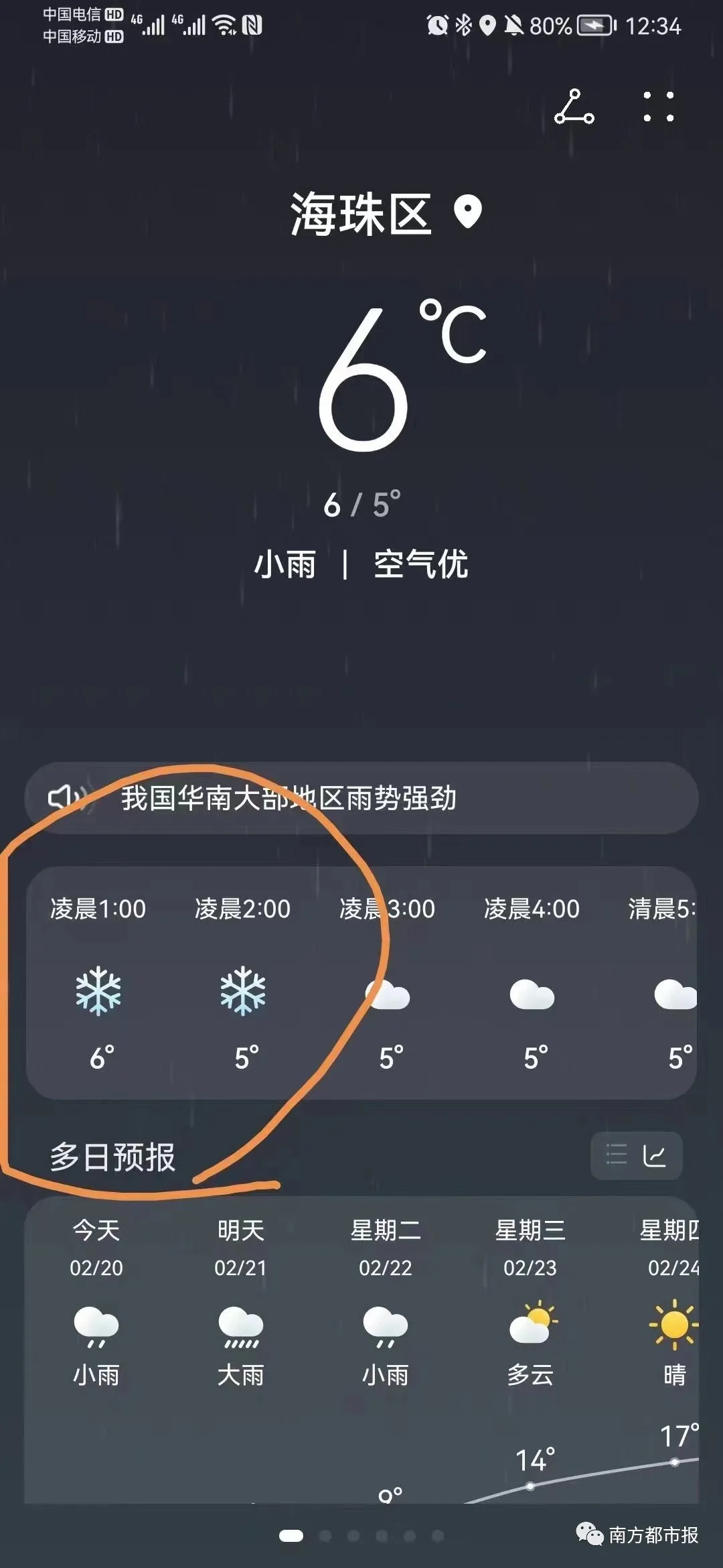 ﹣3°C，广东下雪了！朋友圈刷屏