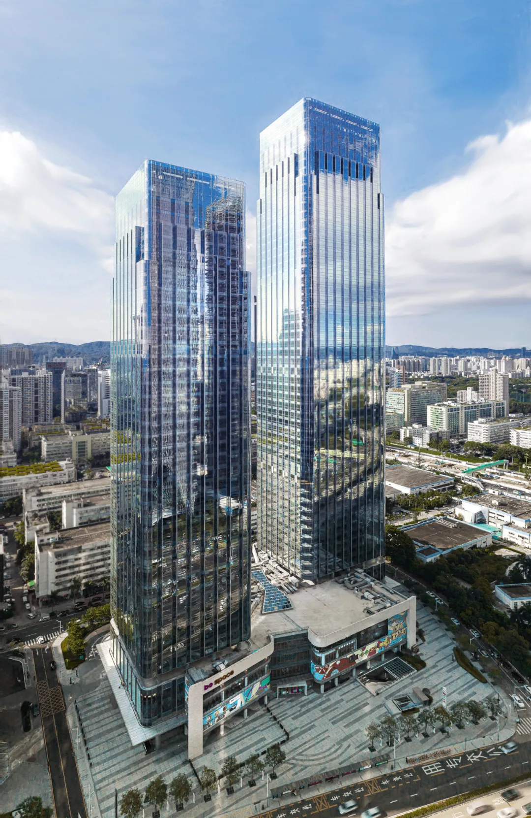 办公楼空间设计效果图(办公楼建筑装修效果图方案)