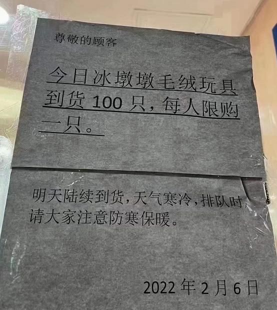 冬奥会吉祥物“冰墩墩”一“墩”难求 黄牛炒作价格翻四倍