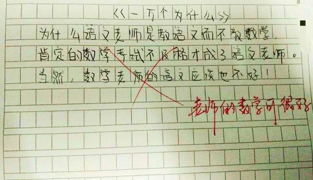 小学生脑回路清奇，“0分”作文气坏老师，网友：被耽误的段子手