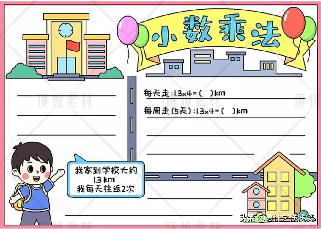 小学生数学常用手抄报200张