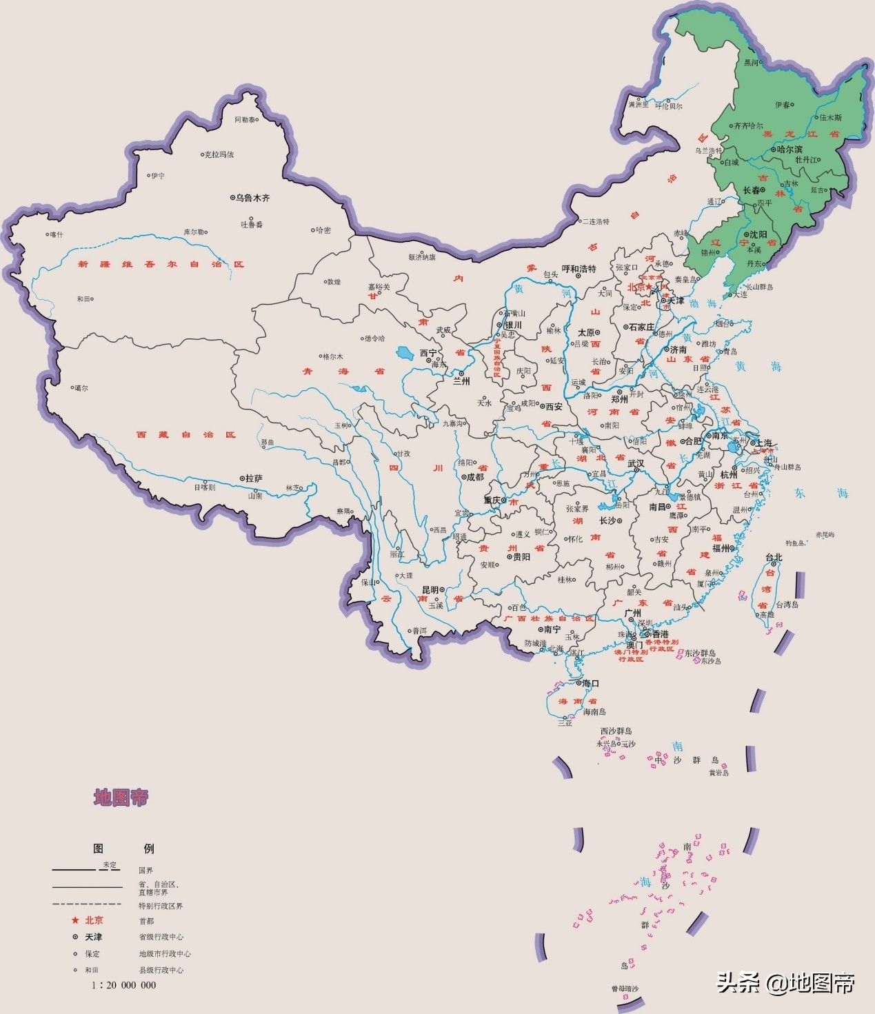 东北三省是哪三省地图（东北三省高清地图全图）