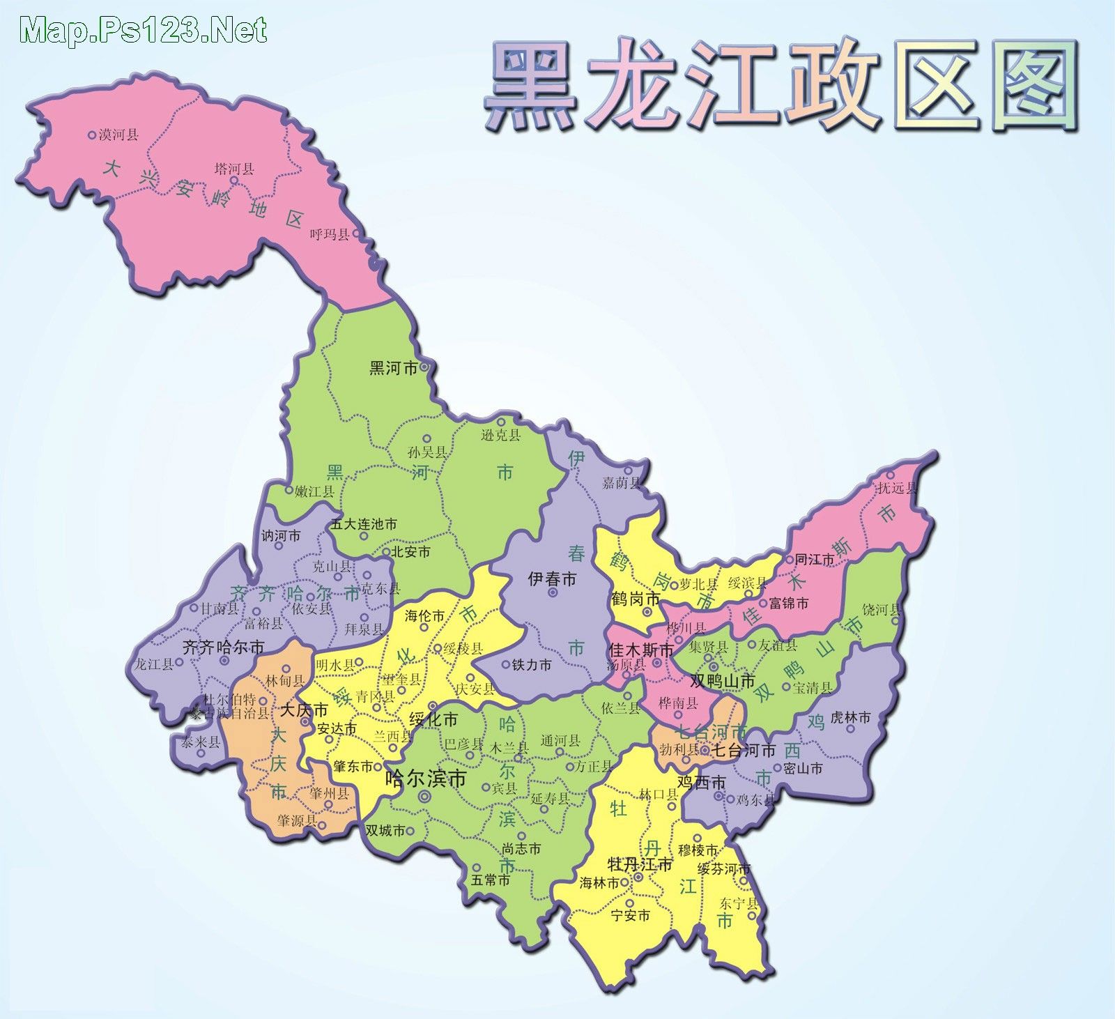 东北大兴安岭在哪个省哪个市哪个县（大兴安岭地区地图）
