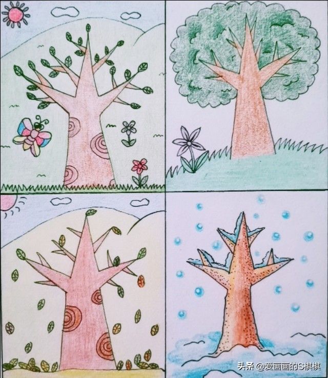 怎么画一个简单的树（大树的简笔画简单又漂亮）