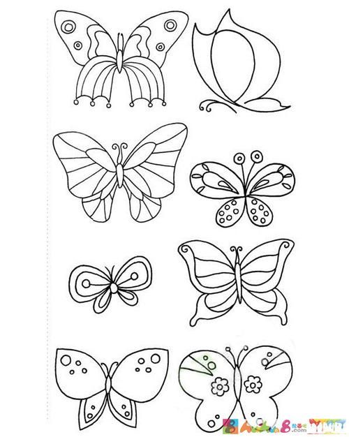 一组蝴蝶简笔画简单的画法