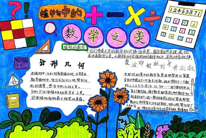 手抄报小学数学手抄报图片