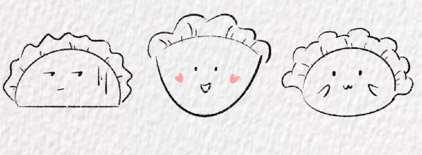 以饺子为主题的手抄报简笔画(儿童饺子简笔画教程)