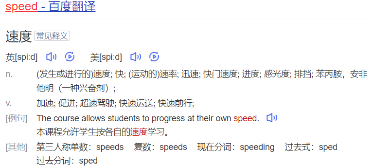 speed怎么读什么意思（英语单词在线中文翻译和来源）