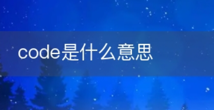 code是什么意思(英文单词code的中文意思解释)