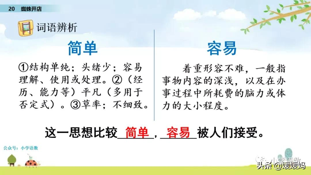 二年级下册蜘蛛开店课文日记续编故事（读后感教案观评课报告）